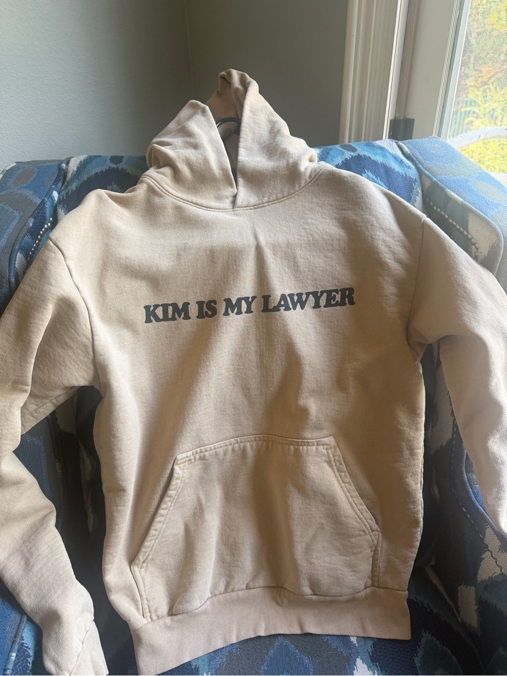 Talentless  Beige Crewneck Hoodie Kim is my lawyer